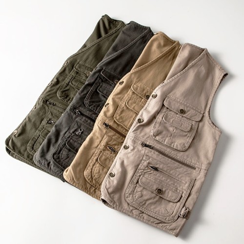Gilet sans col poches - gilet,